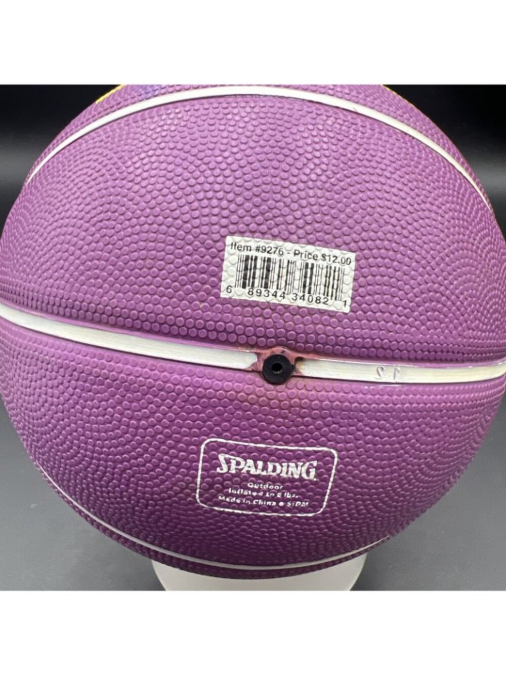 Vtg Spalding/LA LAKERS NBA Souvenir/Kid Toy Mini 7" Basketball; Purple/Yellow - Picture 6 of 11